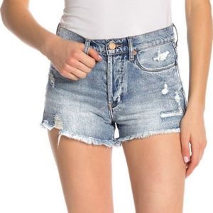 BLANKNYC High Rise Distressed Cutoff Denim Shorts